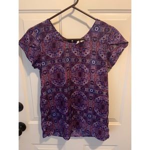 Pattern Dress Blouse